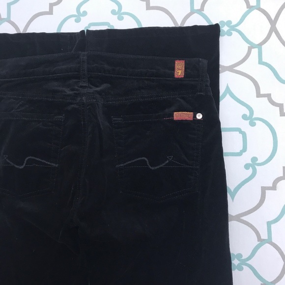 7 For All Mankind Denim - 💙👖CUTE! 7FAM BLACK VELVET BOOT👖💙29 7/8 29”